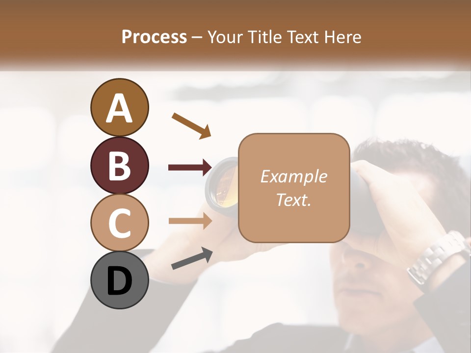 A Man Looking Through A Pair Of Binoculars PowerPoint Template