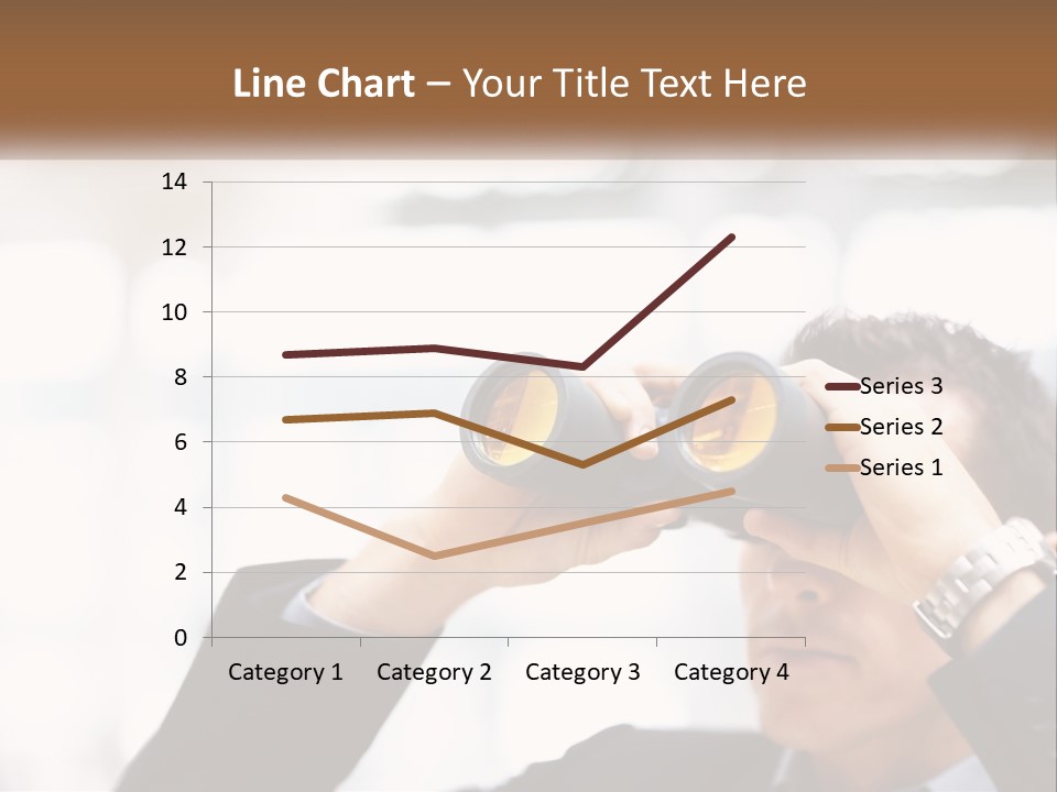 A Man Looking Through A Pair Of Binoculars PowerPoint Template