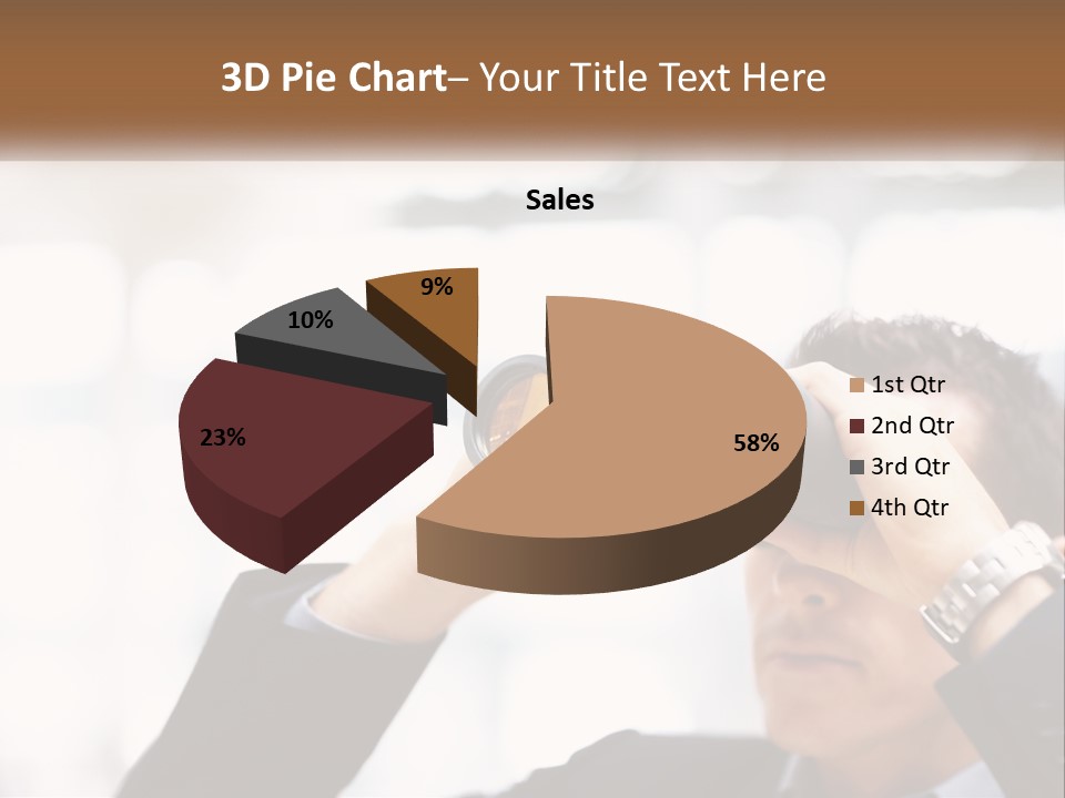 A Man Looking Through A Pair Of Binoculars PowerPoint Template