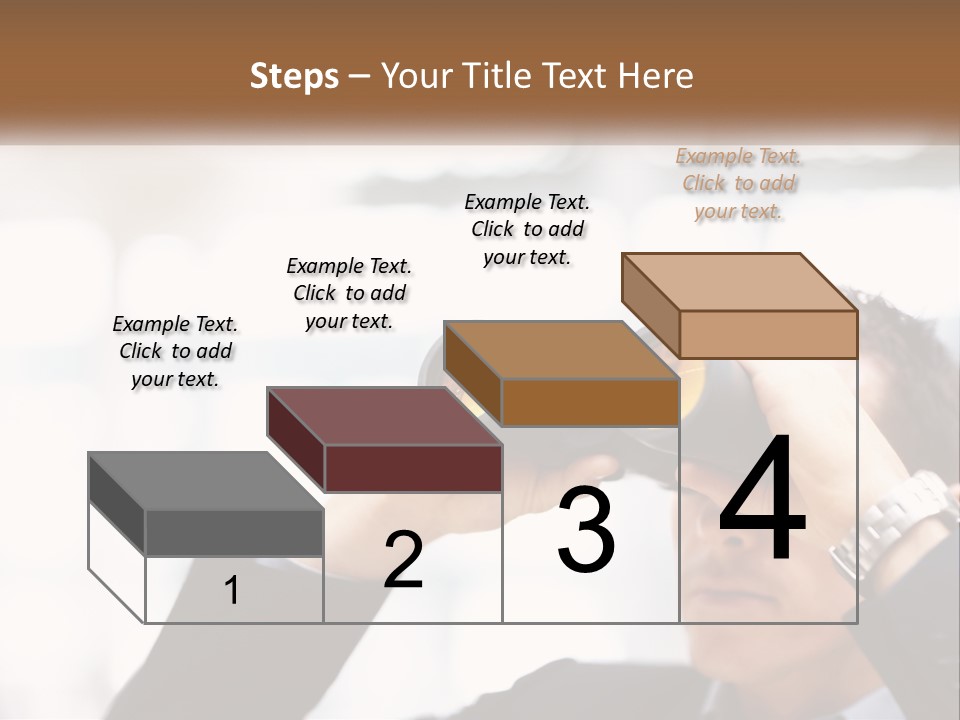 A Man Looking Through A Pair Of Binoculars PowerPoint Template