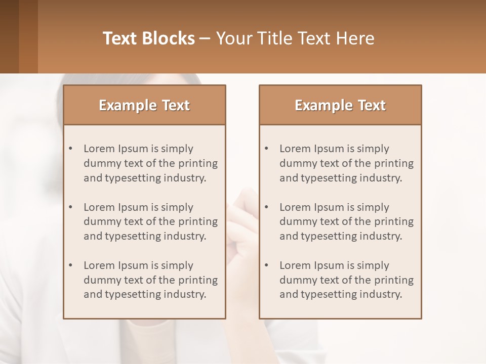 A Woman Pointing To The Side With A Smile On Her Face PowerPoint Template