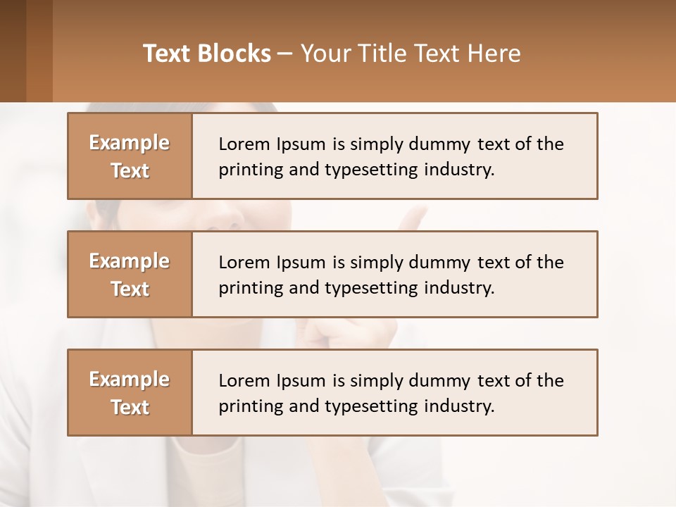 A Woman Pointing To The Side With A Smile On Her Face PowerPoint Template