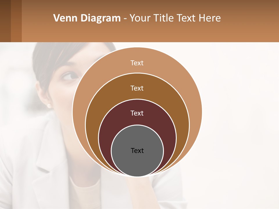 A Woman Pointing To The Side With A Smile On Her Face PowerPoint Template