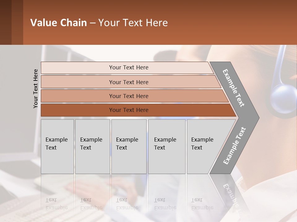 A Group Of People Wearing Headsets In Front Of Computers PowerPoint Template