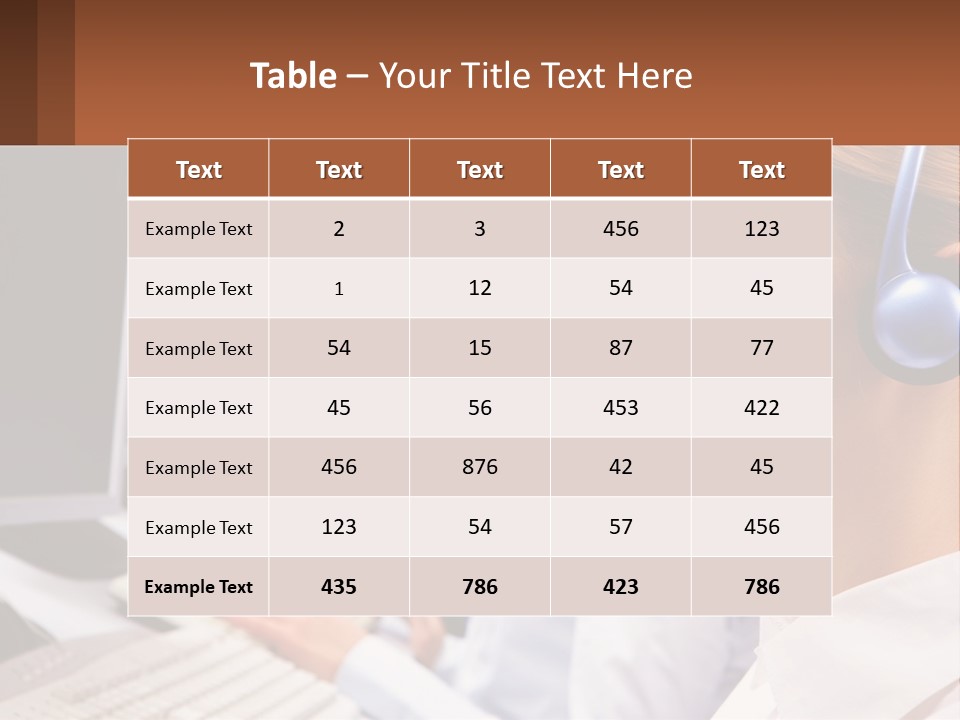 A Group Of People Wearing Headsets In Front Of Computers PowerPoint Template