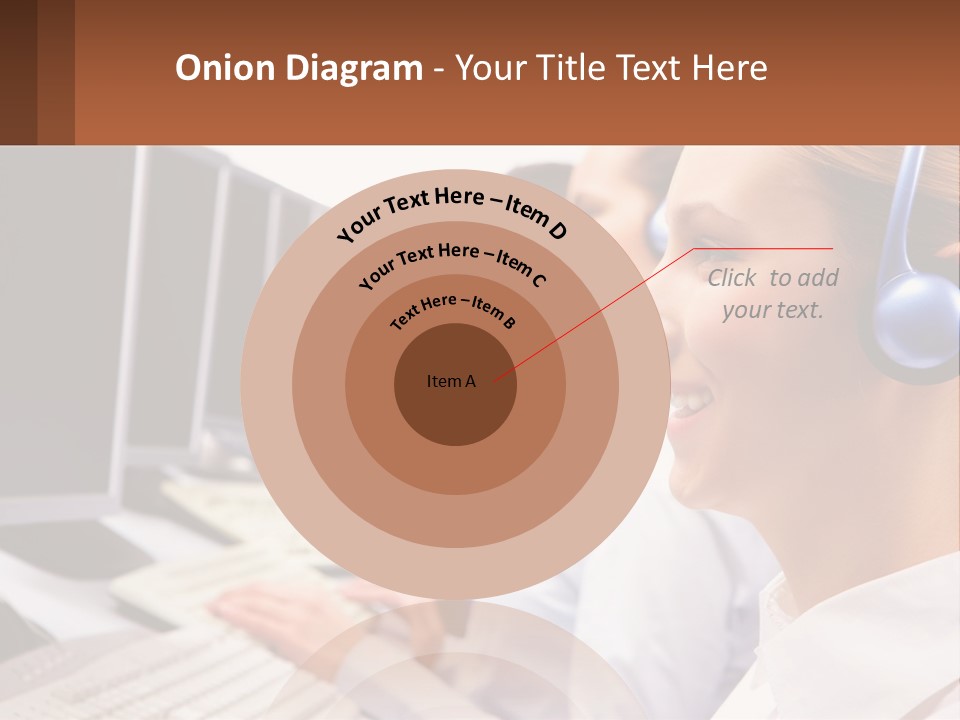 A Group Of People Wearing Headsets In Front Of Computers PowerPoint Template