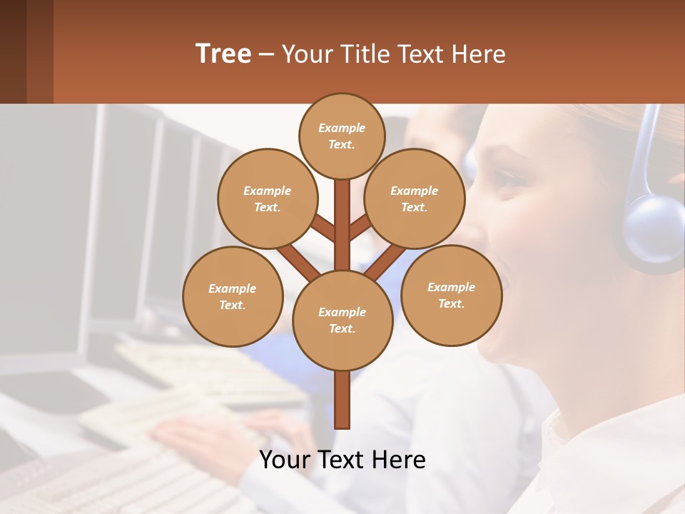 A Group Of People Wearing Headsets In Front Of Computers PowerPoint Template