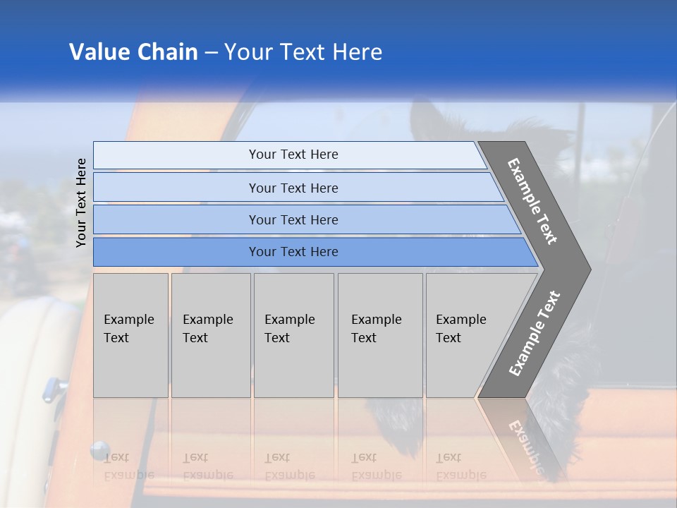 A Small Black Dog Sitting In The Back Of A Truck PowerPoint Template