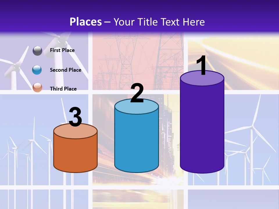 A Bunch Of Windmills Are Shown In This Presentation PowerPoint Template