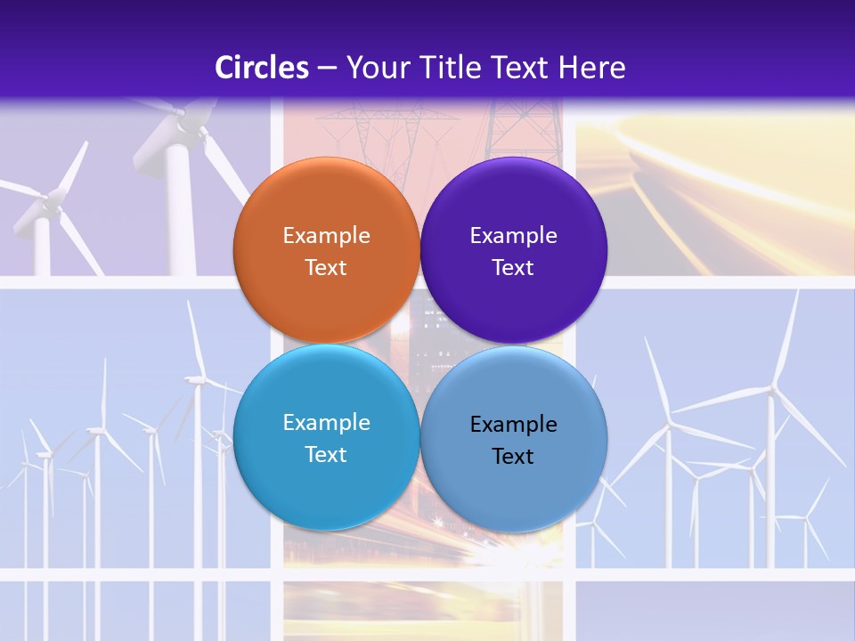 A Bunch Of Windmills Are Shown In This Presentation PowerPoint Template