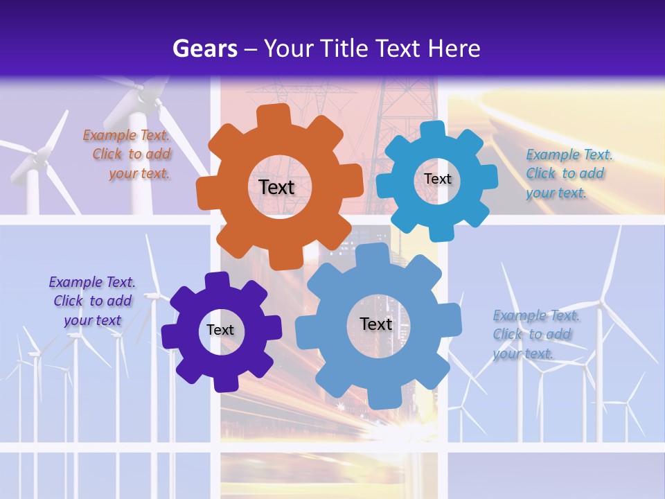 A Bunch Of Windmills Are Shown In This Presentation PowerPoint Template