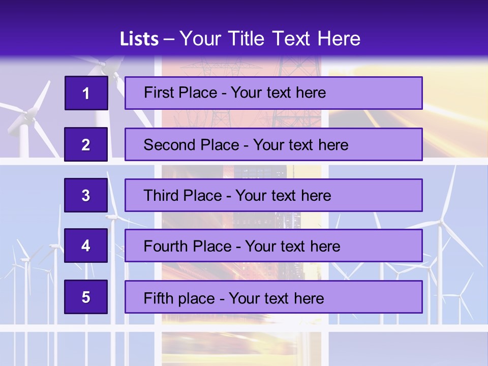 A Bunch Of Windmills Are Shown In This Presentation PowerPoint Template