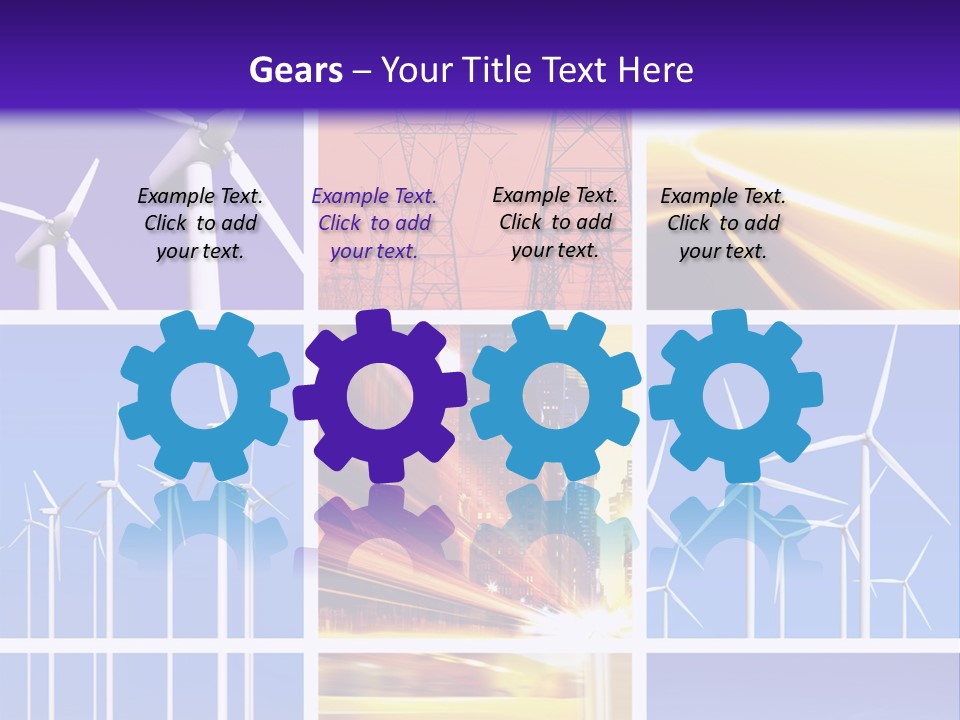 A Bunch Of Windmills Are Shown In This Presentation PowerPoint Template