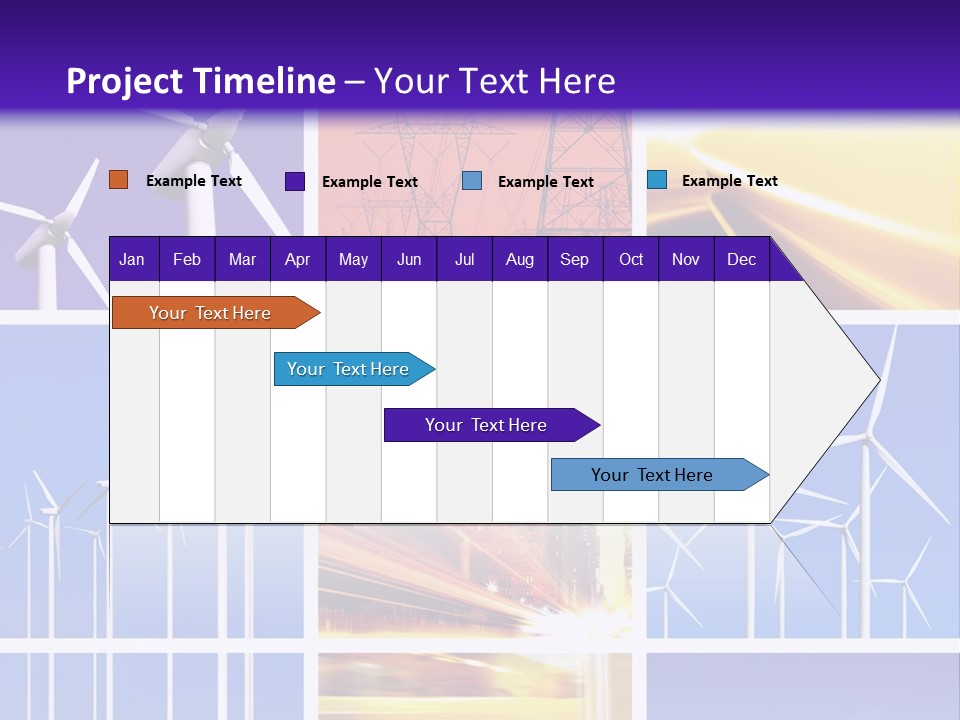 A Bunch Of Windmills Are Shown In This Presentation PowerPoint Template