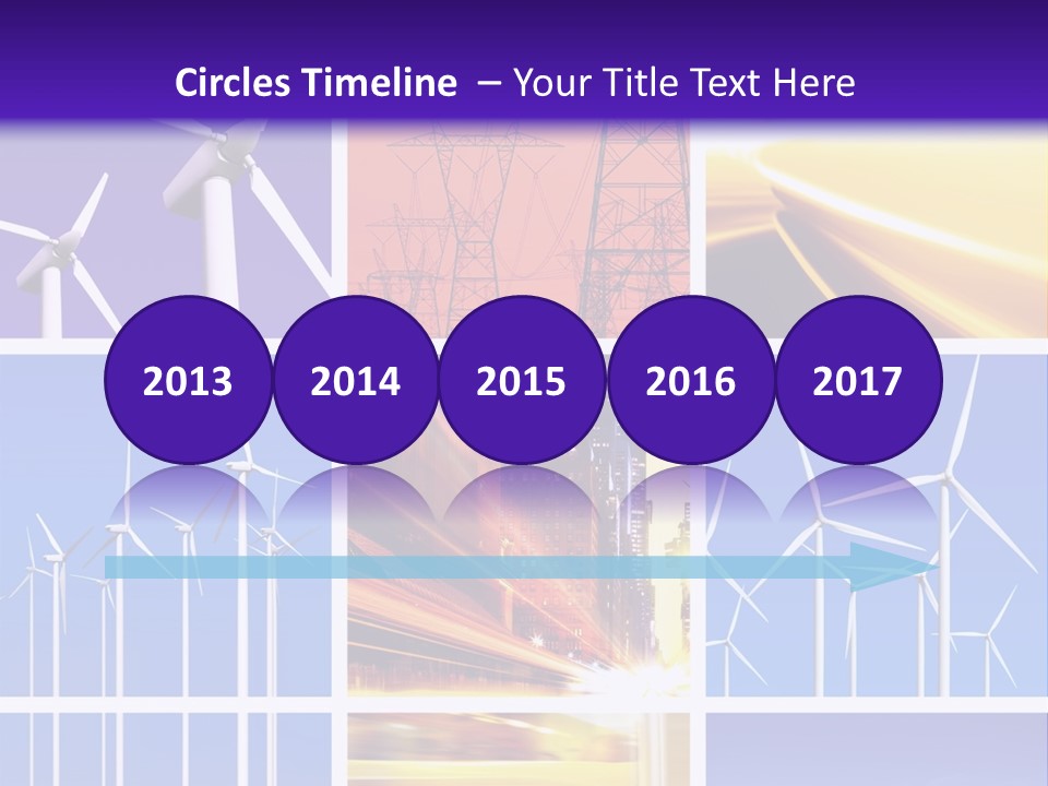 A Bunch Of Windmills Are Shown In This Presentation PowerPoint Template