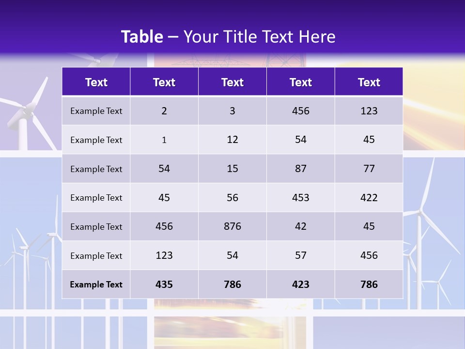 A Bunch Of Windmills Are Shown In This Presentation PowerPoint Template