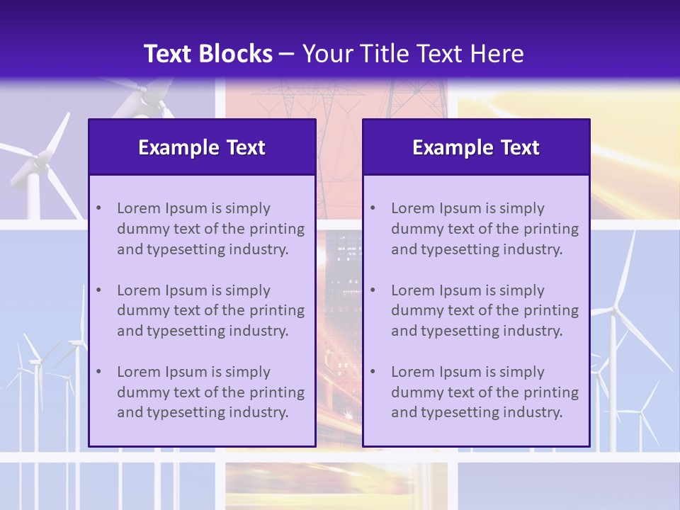 A Bunch Of Windmills Are Shown In This Presentation PowerPoint Template