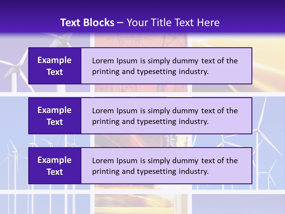 A Bunch Of Windmills Are Shown In This Presentation PowerPoint Template
