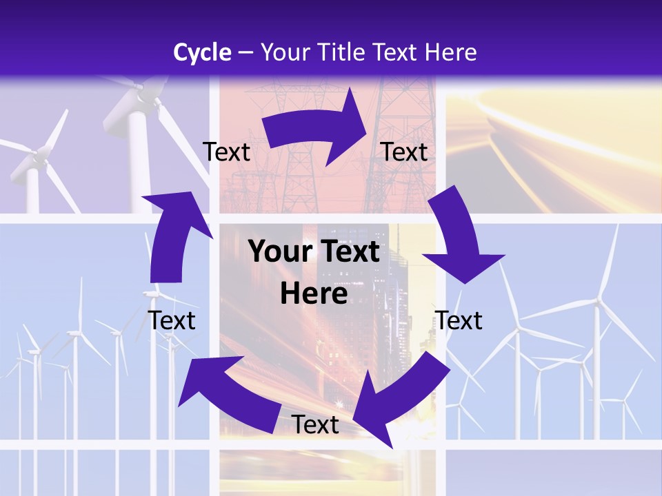 A Bunch Of Windmills Are Shown In This Presentation PowerPoint Template