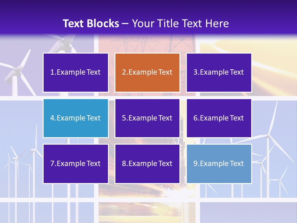 A Bunch Of Windmills Are Shown In This Presentation PowerPoint Template
