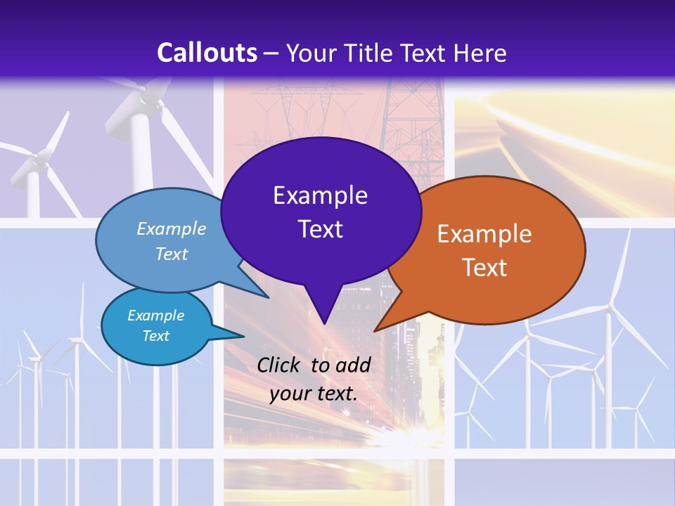 A Bunch Of Windmills Are Shown In This Presentation PowerPoint Template