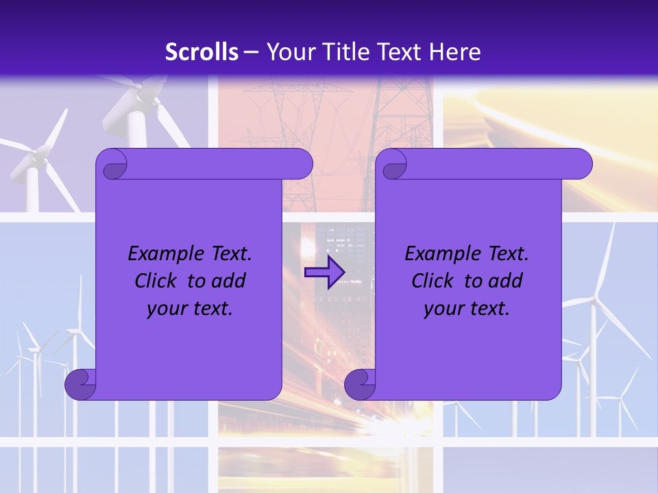 A Bunch Of Windmills Are Shown In This Presentation PowerPoint Template
