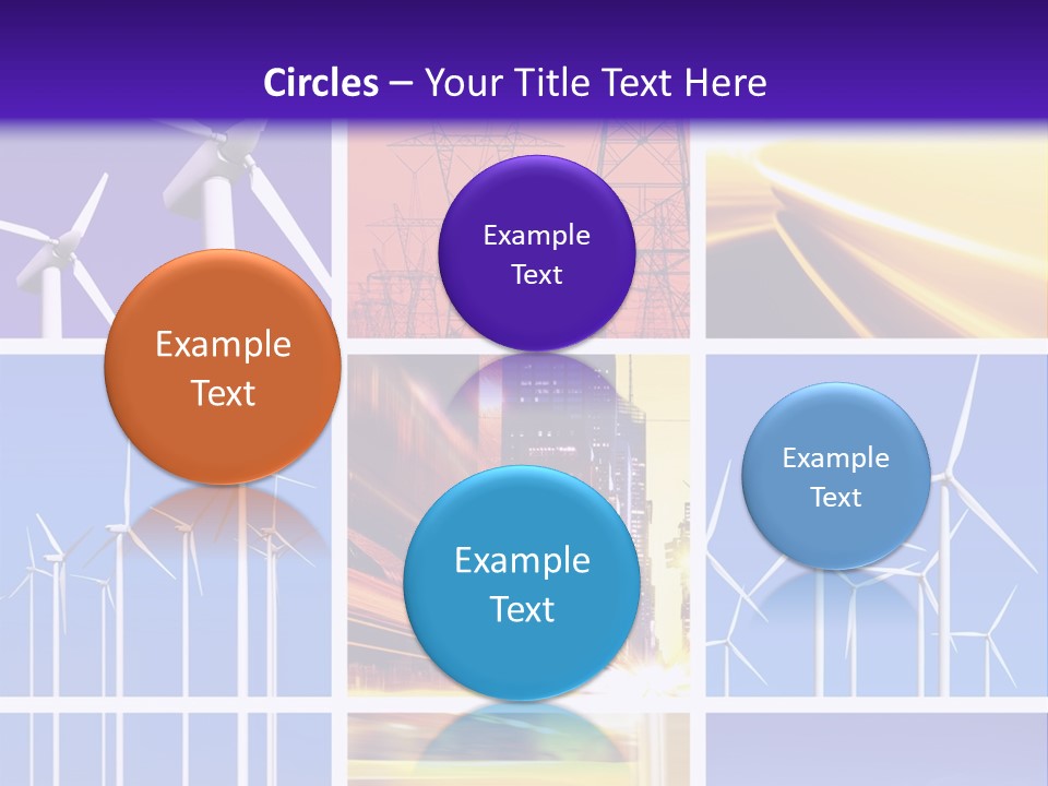 A Bunch Of Windmills Are Shown In This Presentation PowerPoint Template