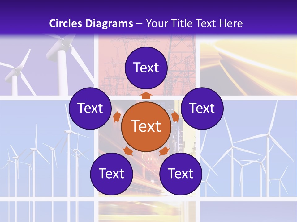 A Bunch Of Windmills Are Shown In This Presentation PowerPoint Template