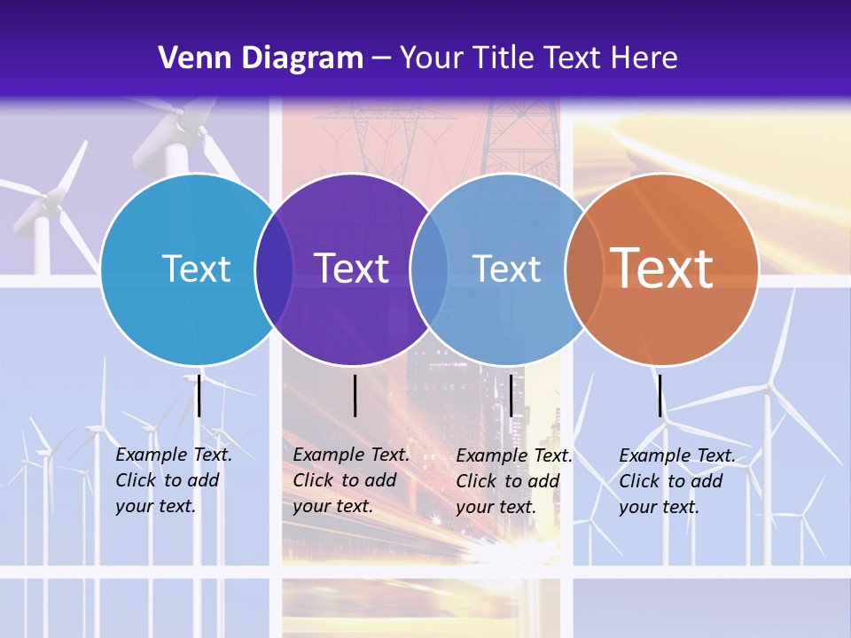 A Bunch Of Windmills Are Shown In This Presentation PowerPoint Template