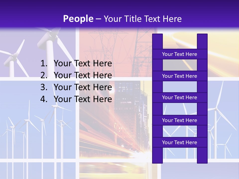 A Bunch Of Windmills Are Shown In This Presentation PowerPoint Template