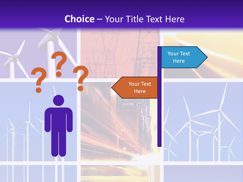 A Bunch Of Windmills Are Shown In This Presentation PowerPoint Template