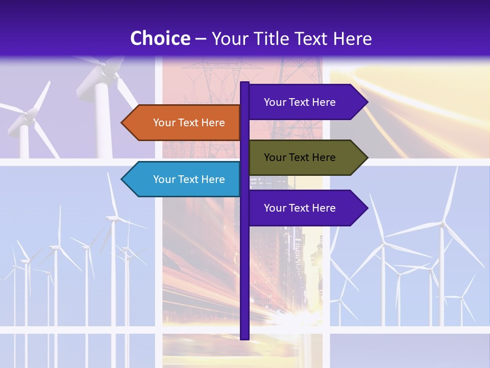 A Bunch Of Windmills Are Shown In This Presentation PowerPoint Template