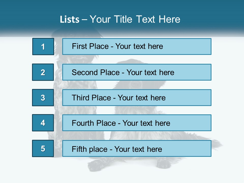 Two Dogs Sitting Next To Each Other On A White Background PowerPoint Template