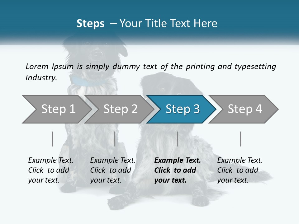 Two Dogs Sitting Next To Each Other On A White Background PowerPoint Template