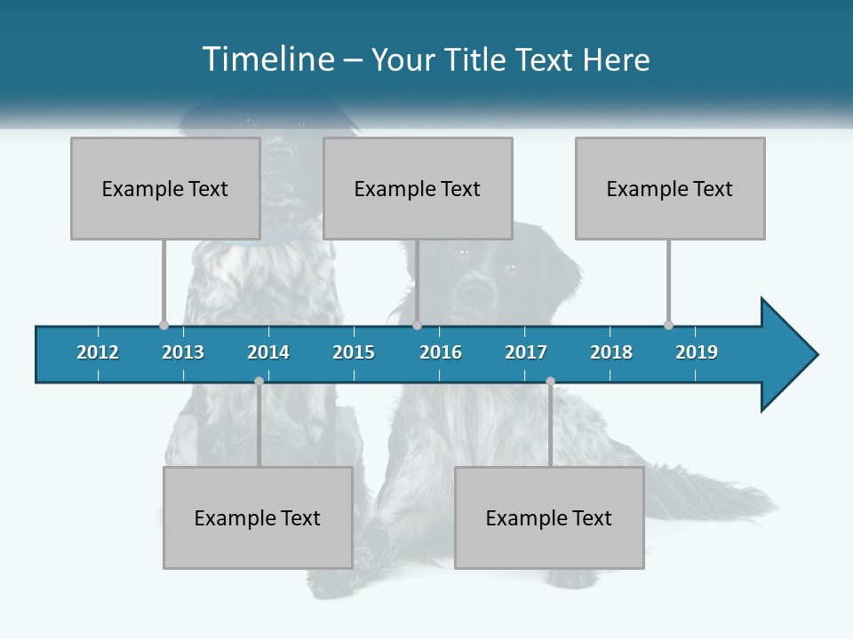 Two Dogs Sitting Next To Each Other On A White Background PowerPoint Template