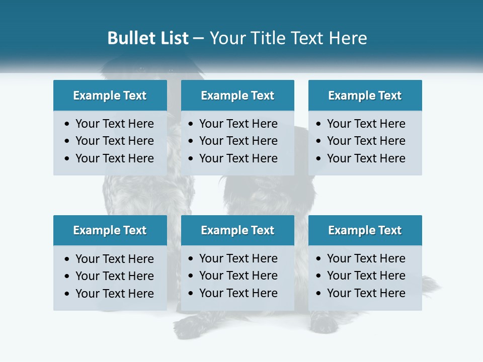 Two Dogs Sitting Next To Each Other On A White Background PowerPoint Template