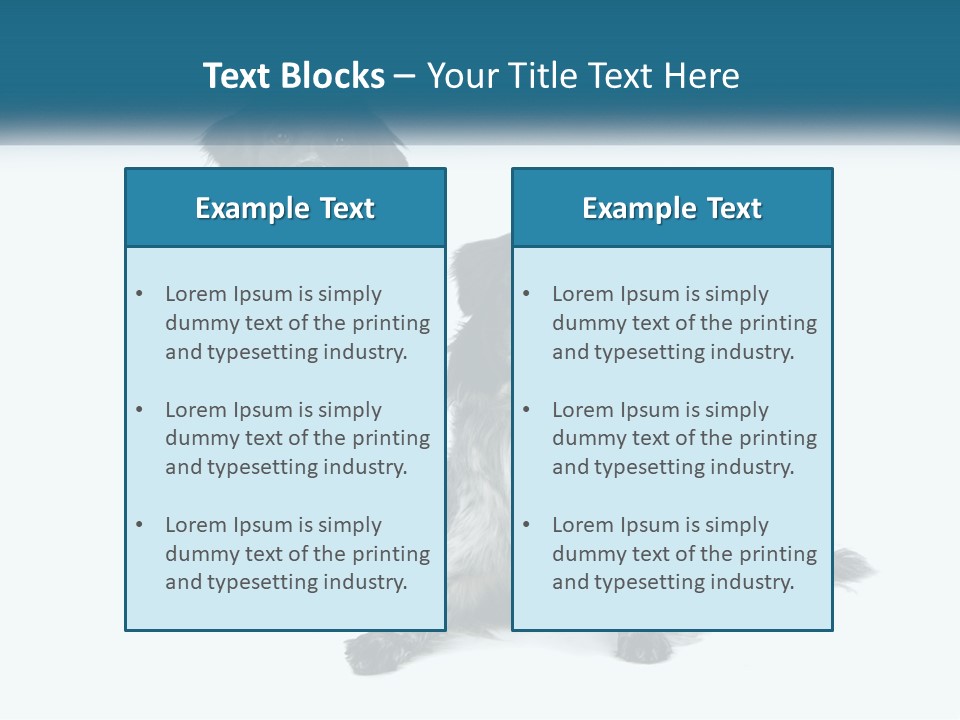 Two Dogs Sitting Next To Each Other On A White Background PowerPoint Template