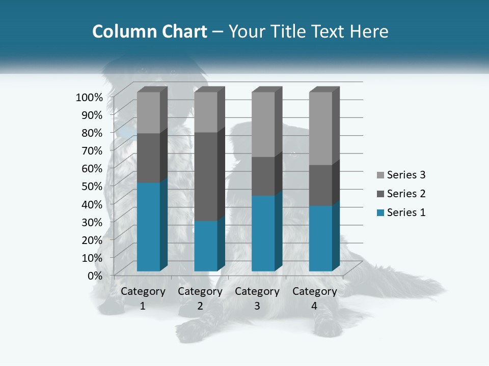 Two Dogs Sitting Next To Each Other On A White Background PowerPoint Template
