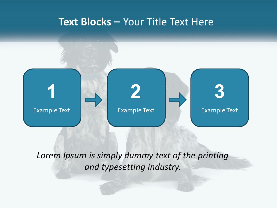 Two Dogs Sitting Next To Each Other On A White Background PowerPoint Template