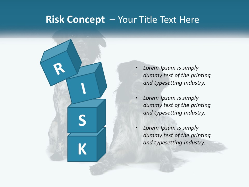 Two Dogs Sitting Next To Each Other On A White Background PowerPoint Template