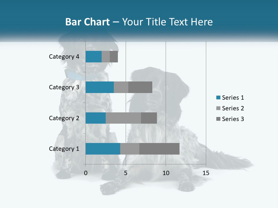 Two Dogs Sitting Next To Each Other On A White Background PowerPoint Template