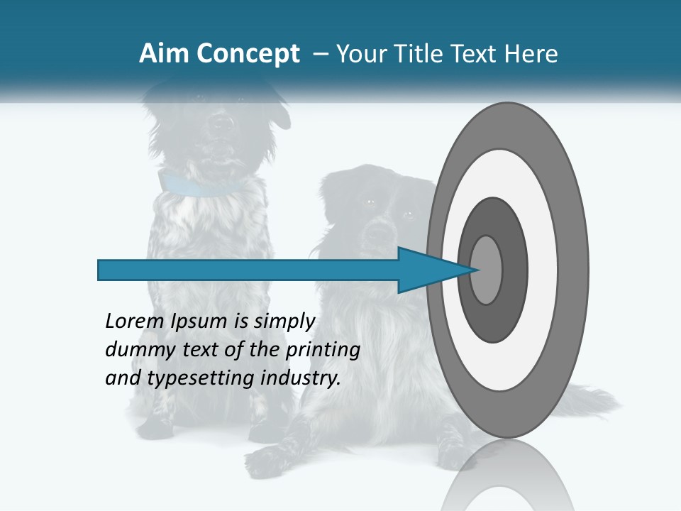 Two Dogs Sitting Next To Each Other On A White Background PowerPoint Template