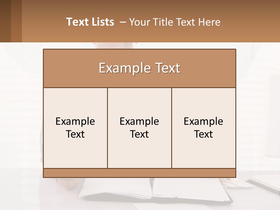 A Man Sitting At A Desk In Front Of A Computer PowerPoint Template