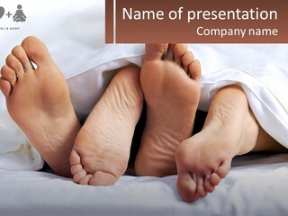 A Person Laying In Bed With Their Feet Up PowerPoint Template