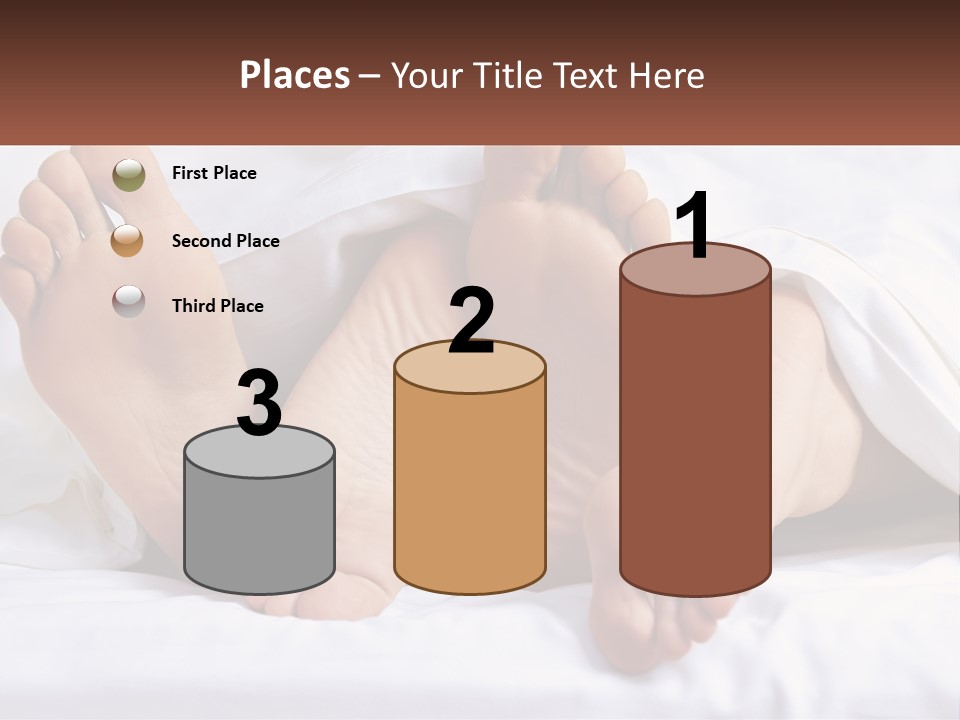 A Person Laying In Bed With Their Feet Up PowerPoint Template