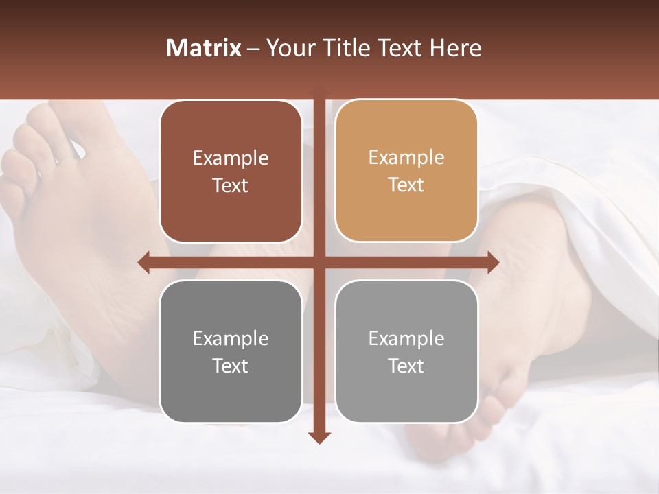 A Person Laying In Bed With Their Feet Up PowerPoint Template