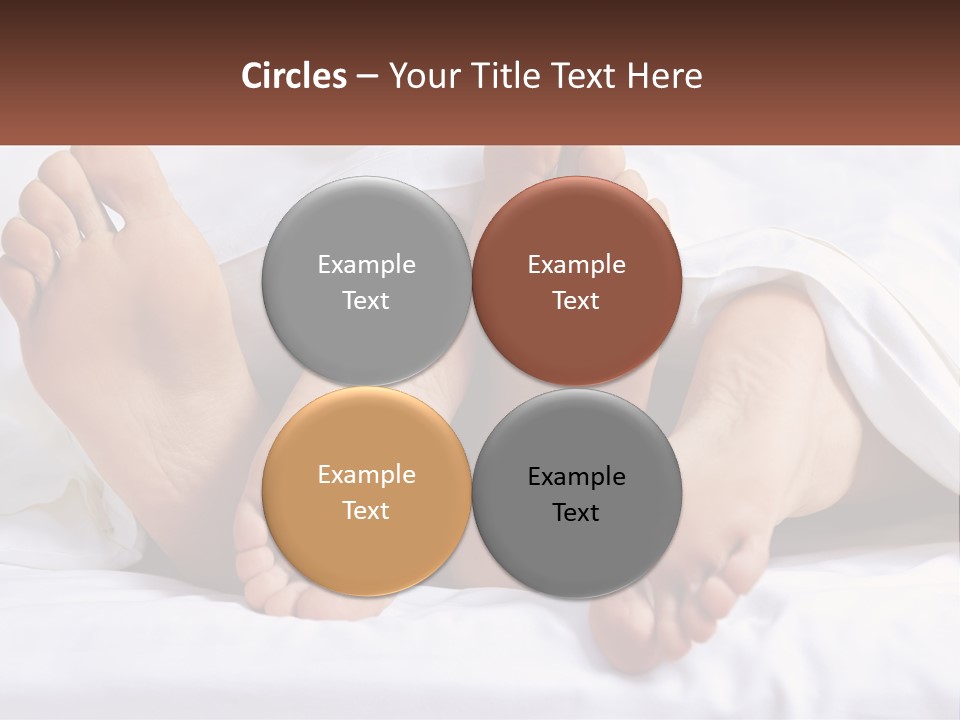A Person Laying In Bed With Their Feet Up PowerPoint Template