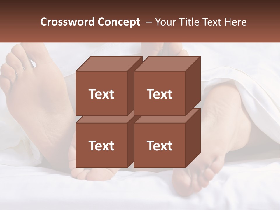 A Person Laying In Bed With Their Feet Up PowerPoint Template