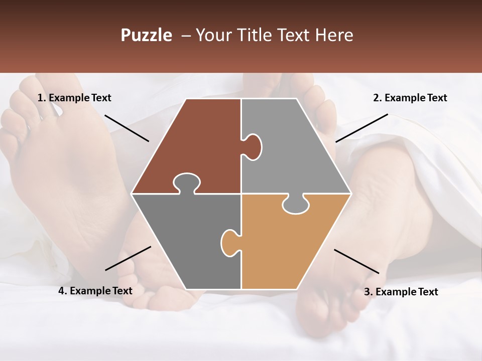 A Person Laying In Bed With Their Feet Up PowerPoint Template