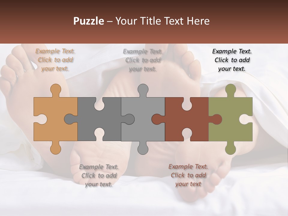 A Person Laying In Bed With Their Feet Up PowerPoint Template